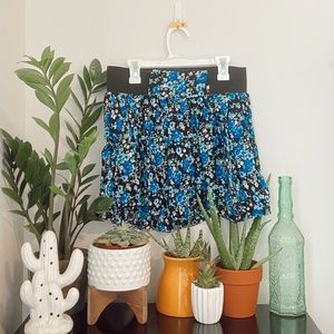 Charlotte Russe Skirt - Blue Flower Print